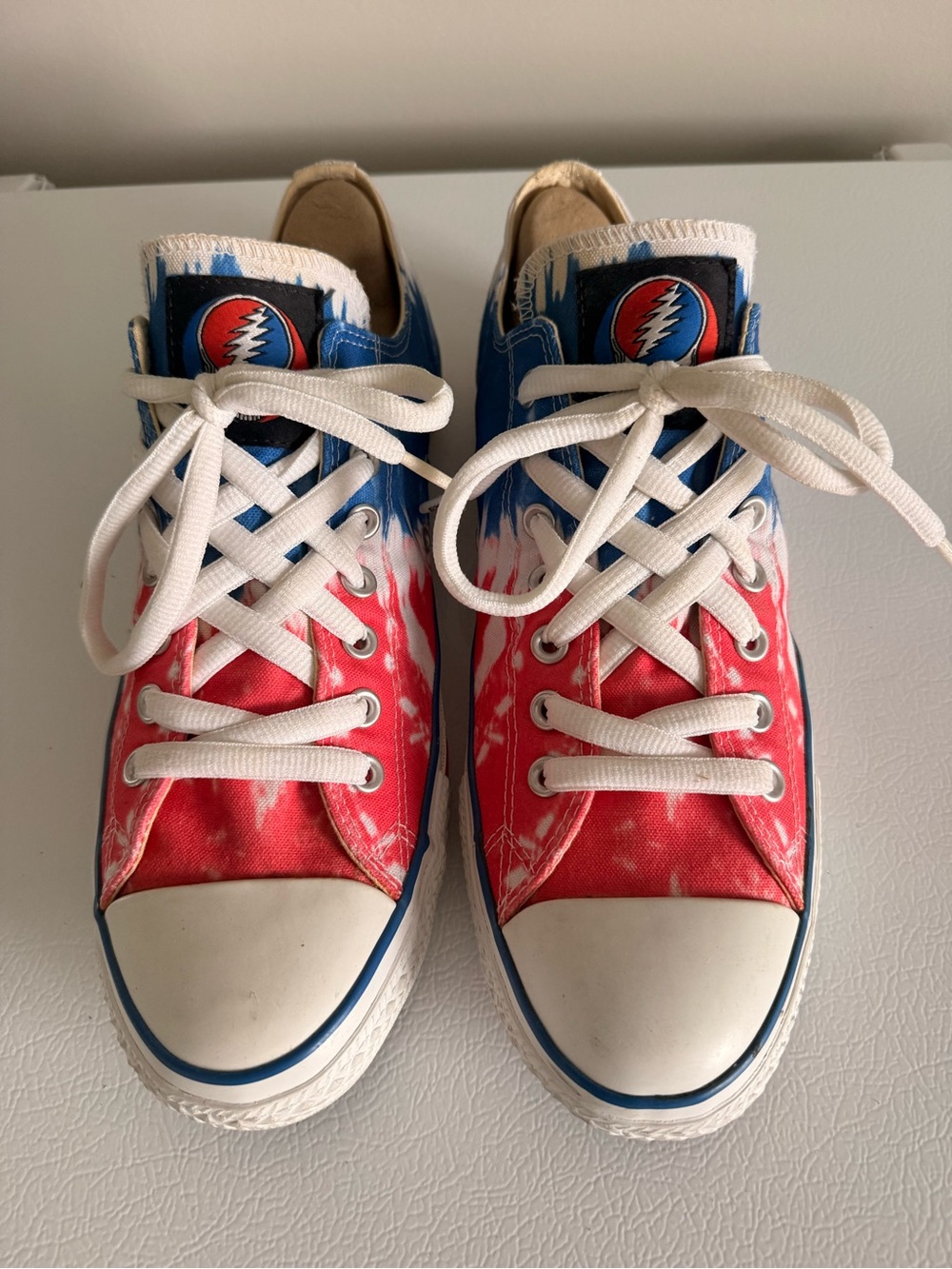 RARE Converse x Grateful Dead Collaboration “Tie Dye” Sneakers with SYF tag.